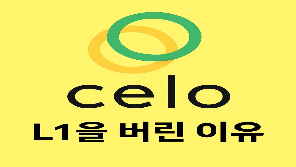 Celo 로고와 ‘L1을 버린 이유’라는 문구가 들어간 노란 배경의 썸네일 이미지