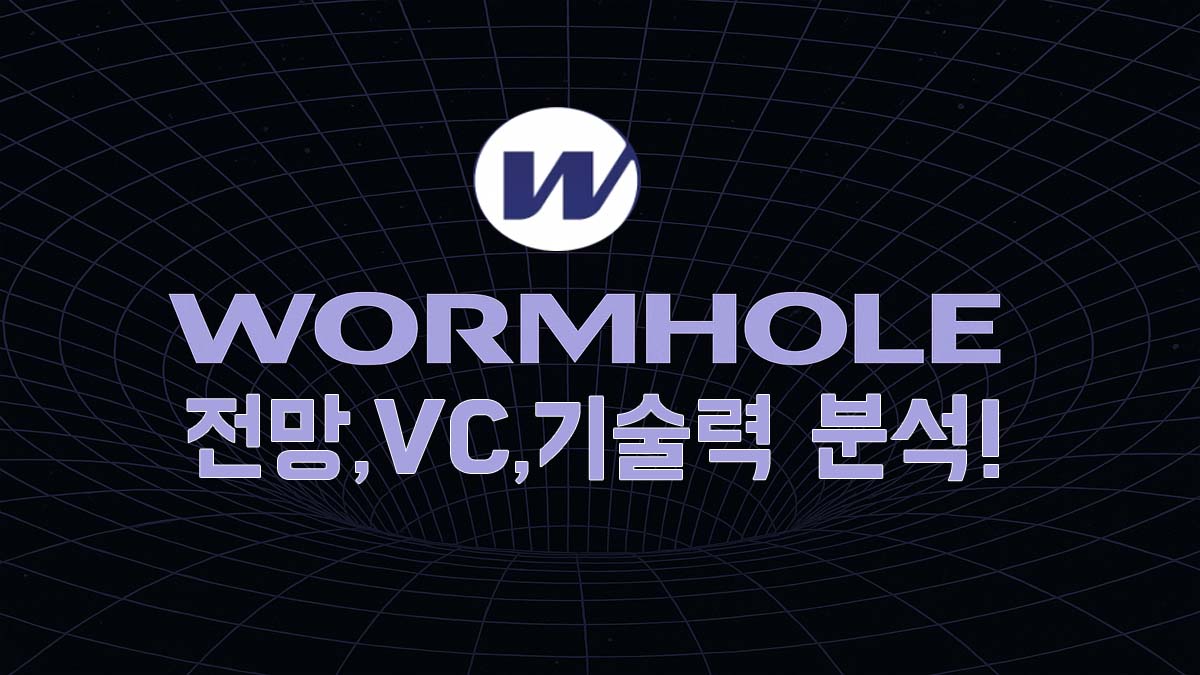 WORMHOLE 텍스트와 로고가 중심에 배치된 배경이 우주 공간처럼 표현된 썸네일 이미지