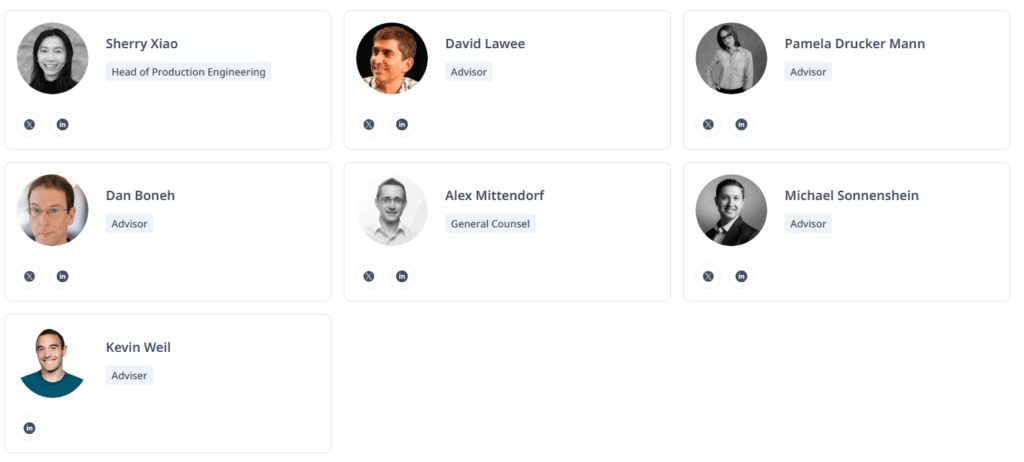 Aptos 팀의 어드바이저 및 법률 자문진